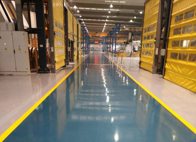 耐磨無(wú)溶劑環(huán)氧地坪1.2萬(wàn)平-智波交通運(yùn)輸公司無(wú)溶劑環(huán)氧平涂項(xiàng)目