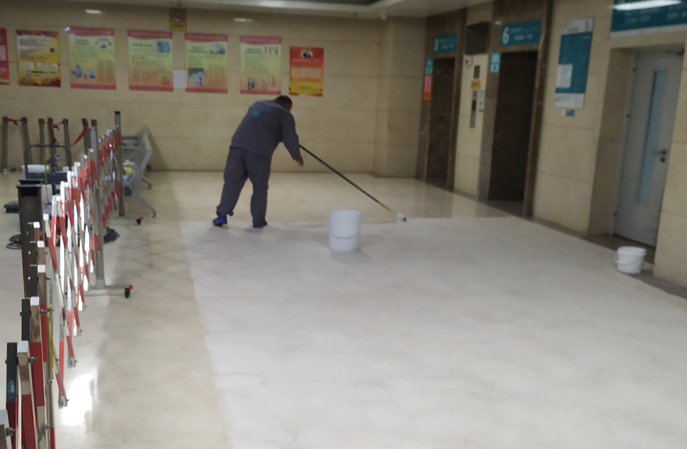 塑立得在石材上翻新過程