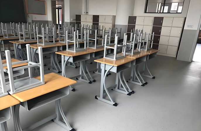 塑立得是學(xué)校 PVC 地板保養(yǎng)后的持久守護(hù)