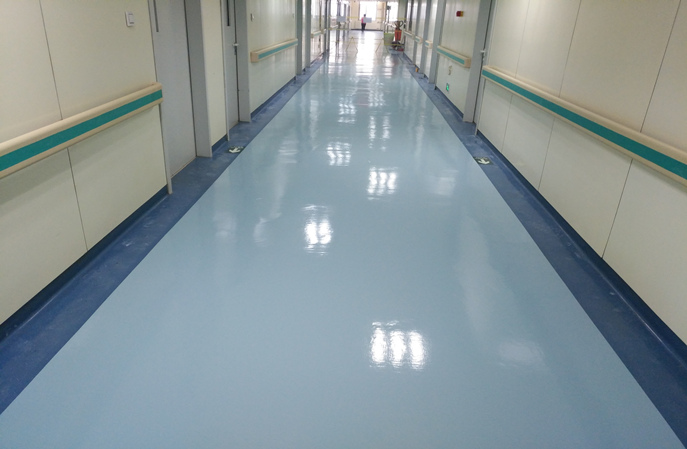 局部破損的塑膠地板翻新后