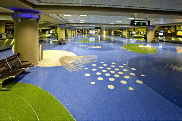 艾特石藝術地坪,酒店藝術地坪定制,酒店大廳藝術地面