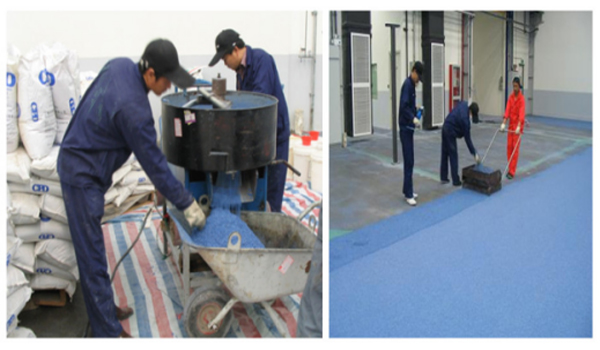 環(huán)氧彩砂地坪施工