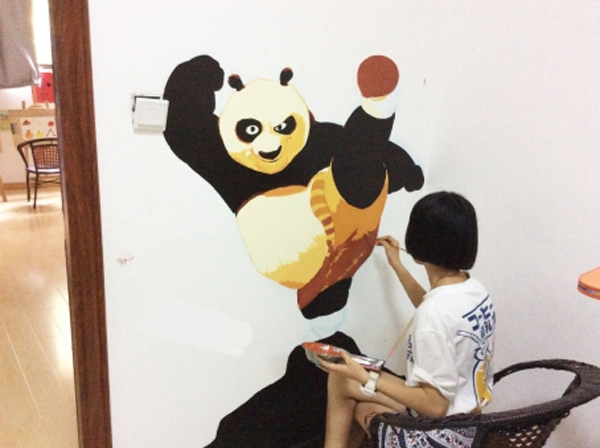 航特學(xué)校防涂鴉墻面漆讓墻面直接當(dāng)畫板!